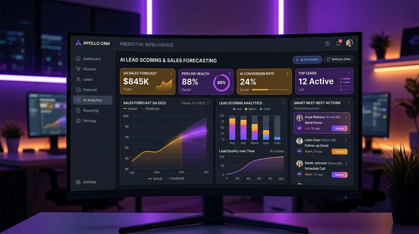 AI predictive lead scoring and sales forecasting engine when you build a custom CRM